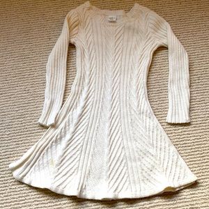 Girls Cream Knit Dress size 4